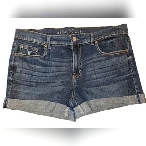 Aeropostale Boyfriend Denim Shorts Size 12 Medium Blue